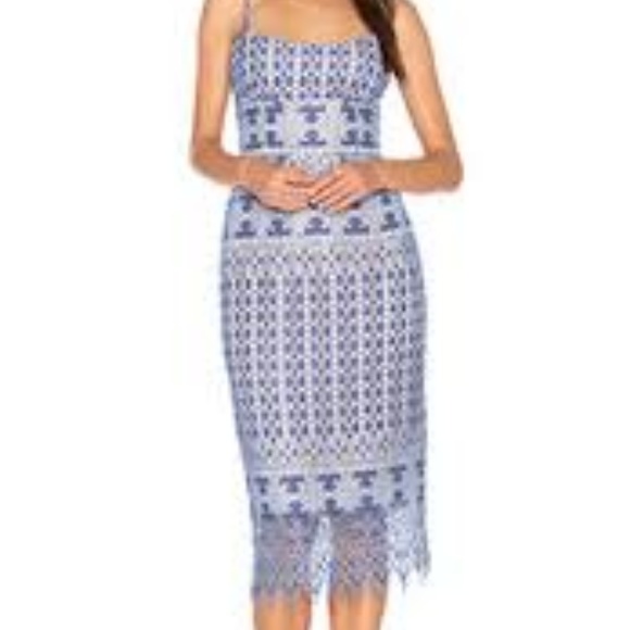 alese geometric lace dress